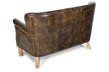 Divano due posti in pelle testa di moro - immagine 3