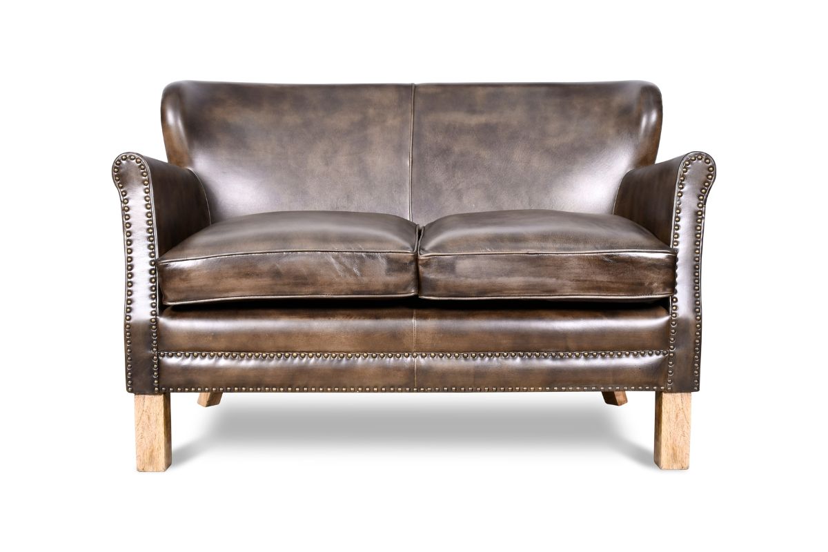 POLTRONCINA PELLE KH-234B-KH-07 Divano due posti in pelle testa di moro - immagine 1