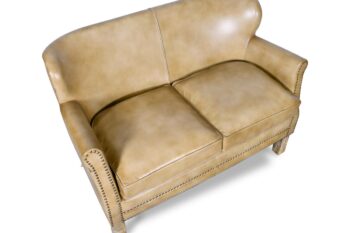 Divano due posti in pelle crema - immagine 3