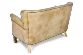 Divano due posti in pelle crema - immagine 4