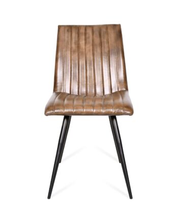 Sedia in pelle testa di moro